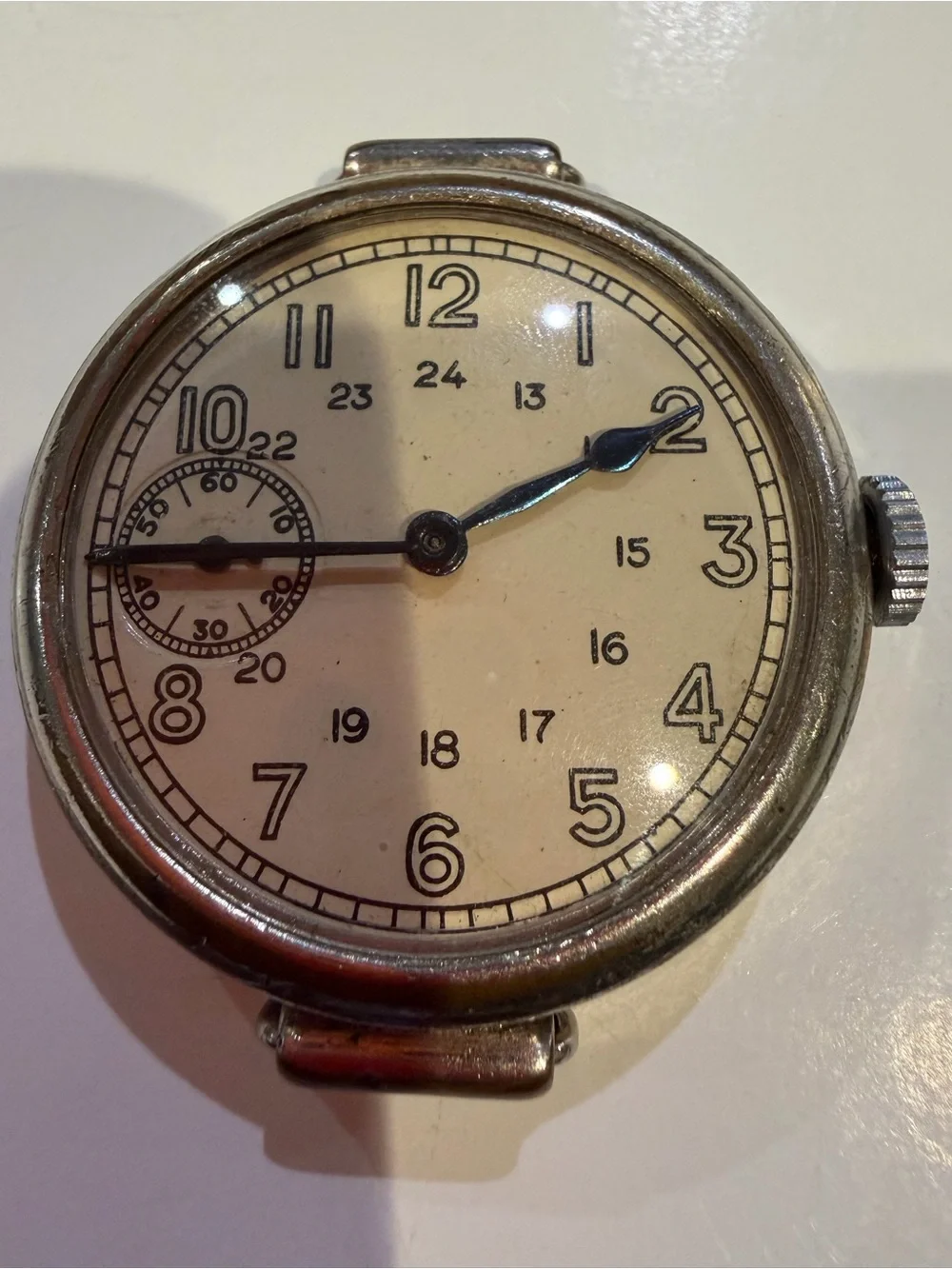 Vintage Kirovskie USSR Soviet Mechanical Wristwatch 24 Hour Dial Small Seconds